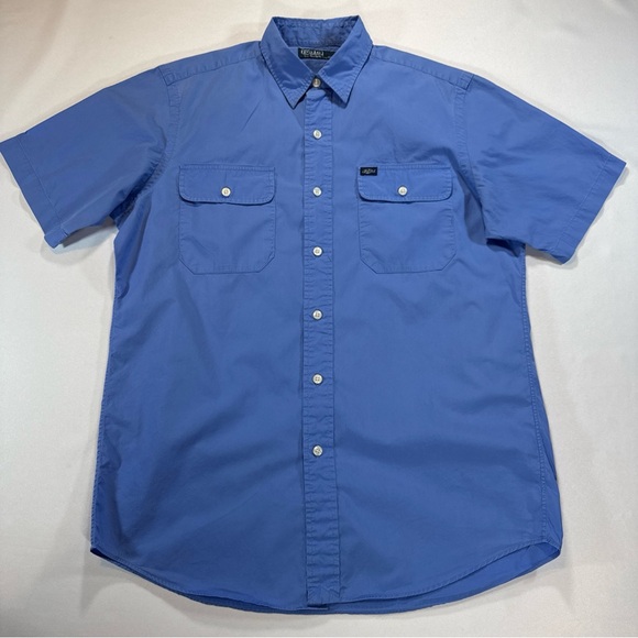 Polo Ralph Lauren Other - Vintage Polo Ralph Lauren Shirt Mens Medium Blue Pockets Short Sleeve Button-Up